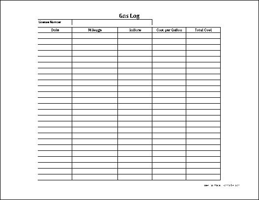Free Easy Copy Simple Gas Log (Wide) from Formville